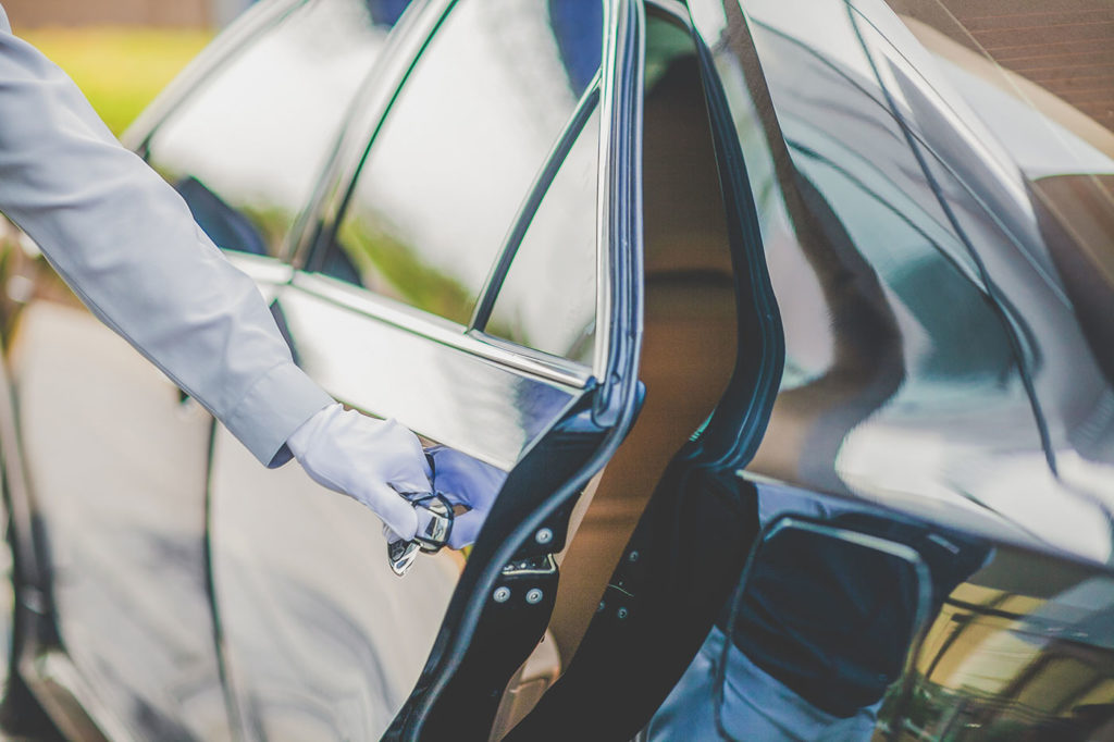 Rock Star Luxury Limos: Executive black sedan for reliable Luxury Car Service Stockton and airport transfers.